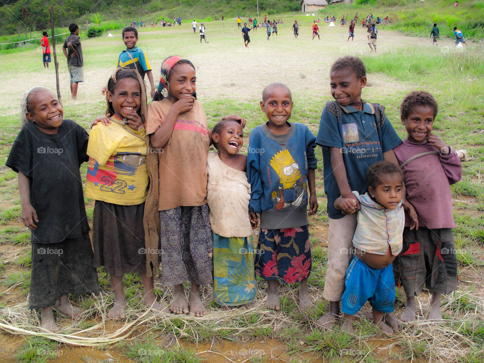 Laughing children, Papua New Guinea