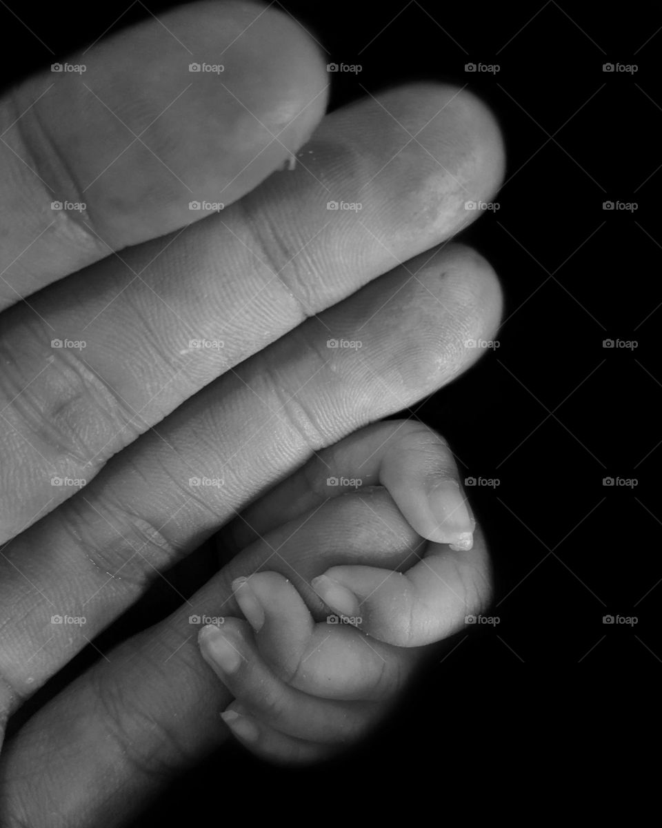 The baby's soft hands