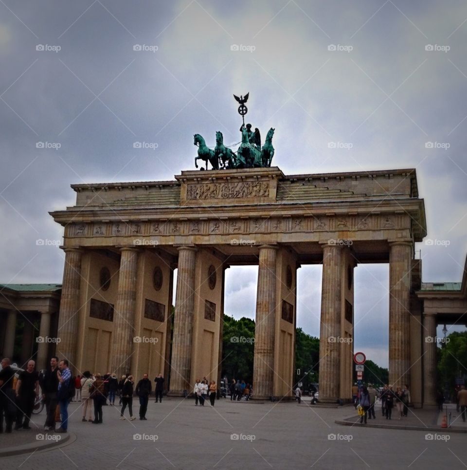 The Brandenburg Gate. Berlin, Germany. May 2014.