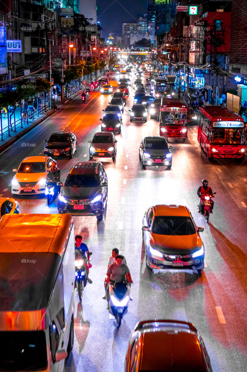 Night city. Bangkok, Thailand.