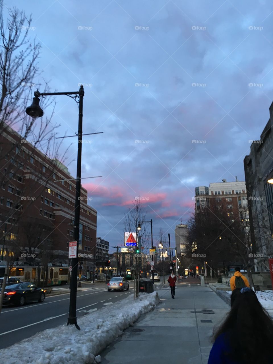 Cotton Candy Clouds over the Citgo Sign in Boston