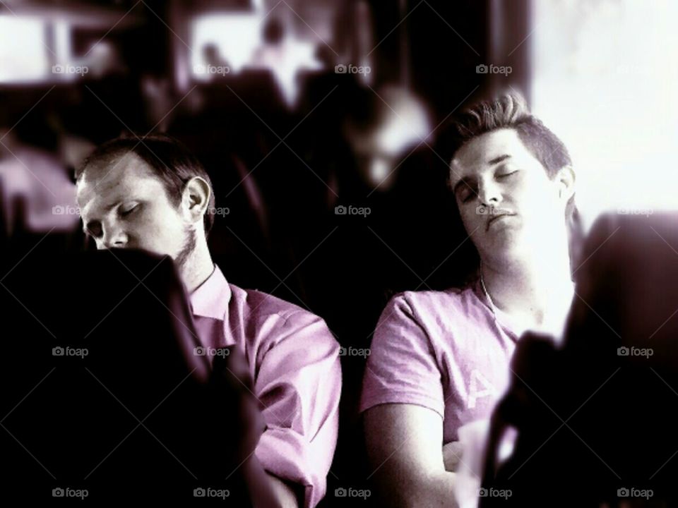 Long Day. These two percussionists were exhausted by the long day at State Music Festival. As they sleep you can clearly see the bond and trust between these two that has developed over years of working together in a band.