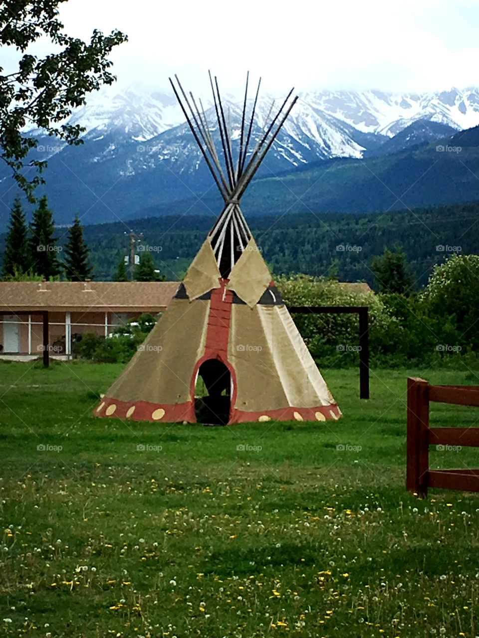 Teepee in the Canadian Rocky Mountains