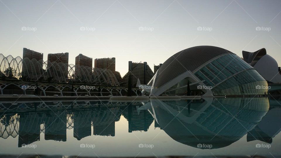 Sunset#art#buildings#reflect#construction#water