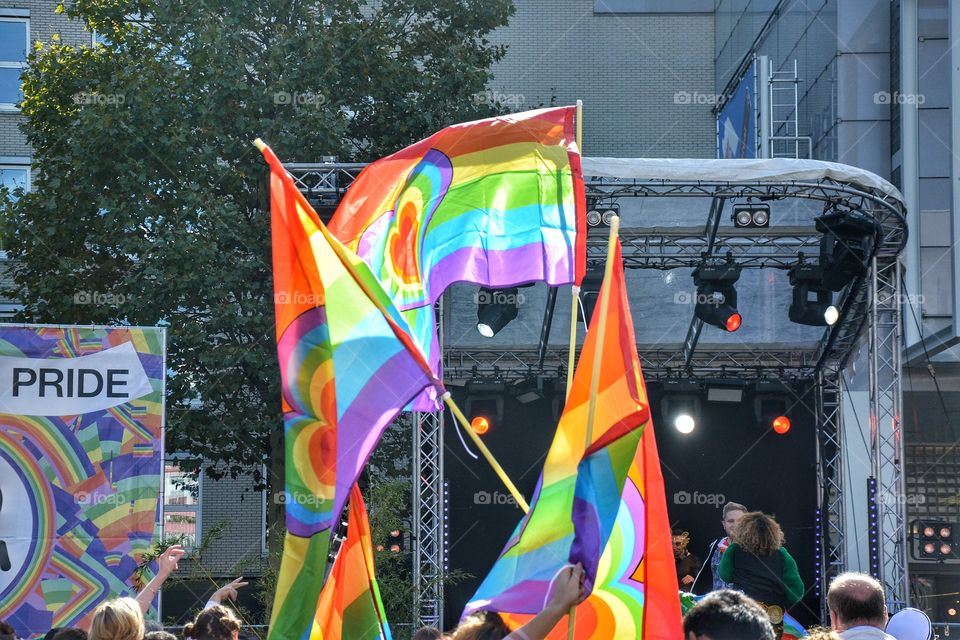 Rainbow flags