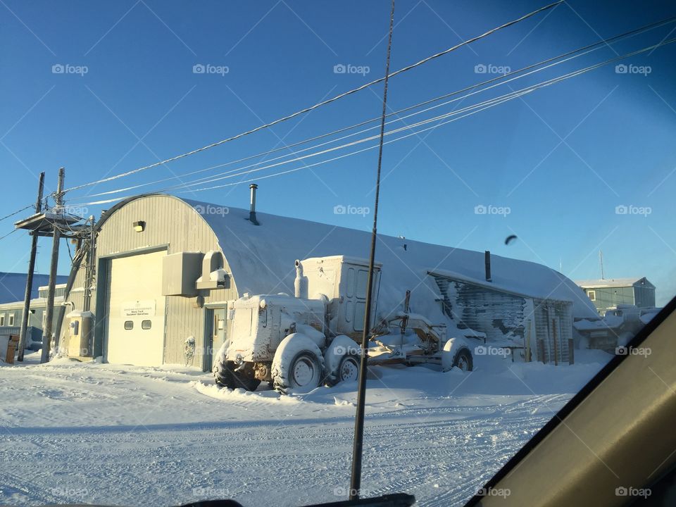 Winter, Snow, No Person, Sky, House