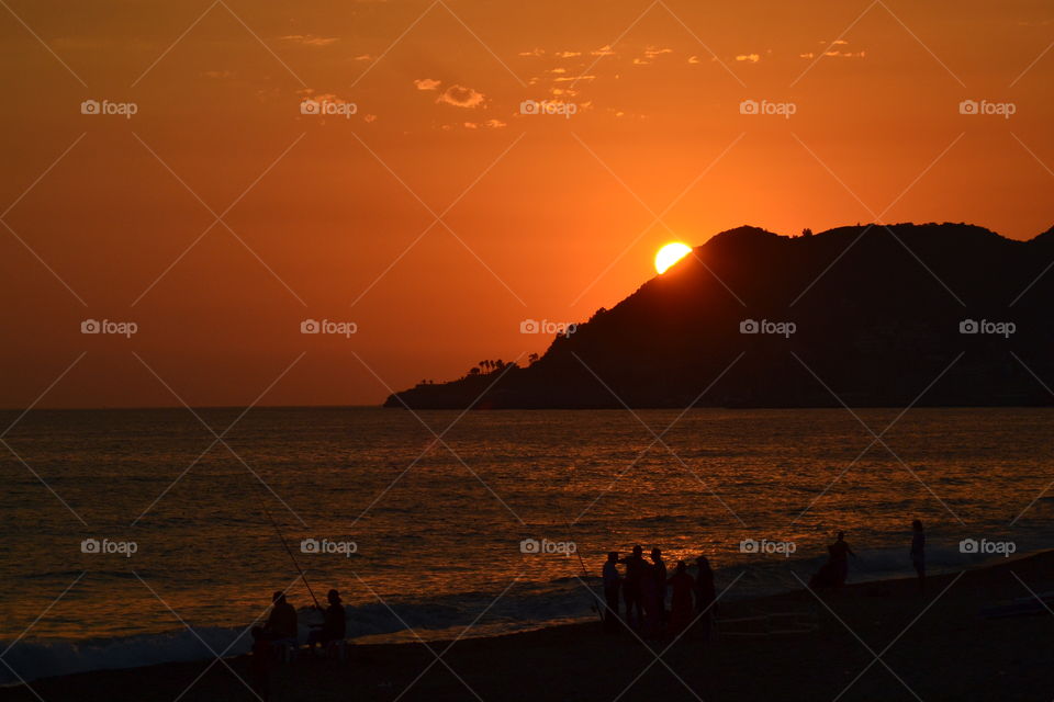 sunset in Alanya turkey