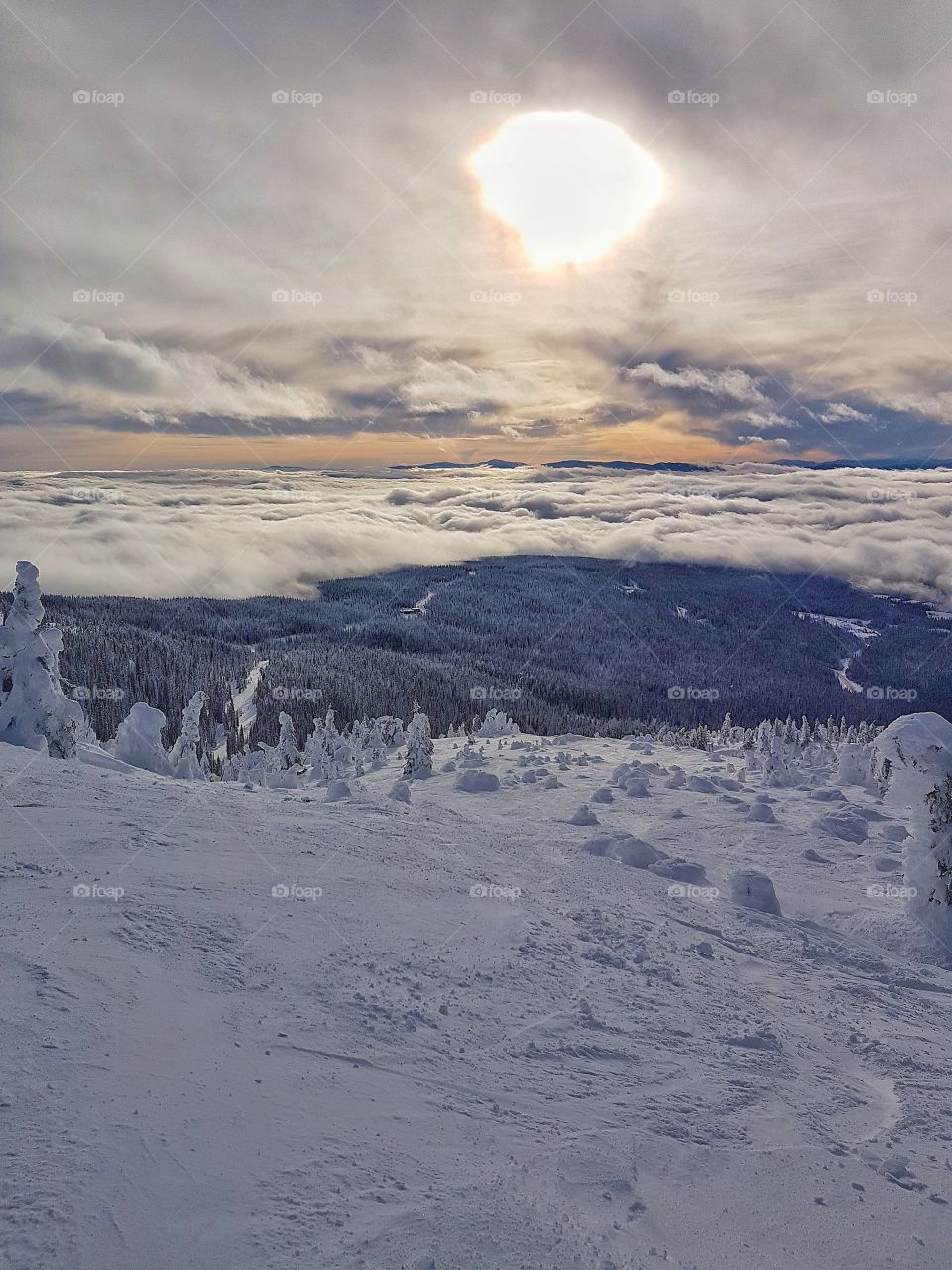 Foggy valley, Big White, Canada