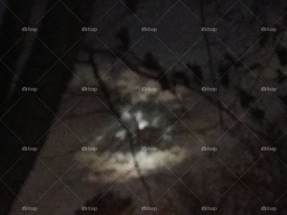 moonlight on clouds
