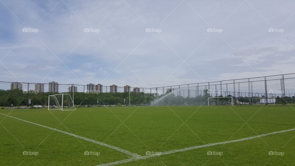 Goal football field