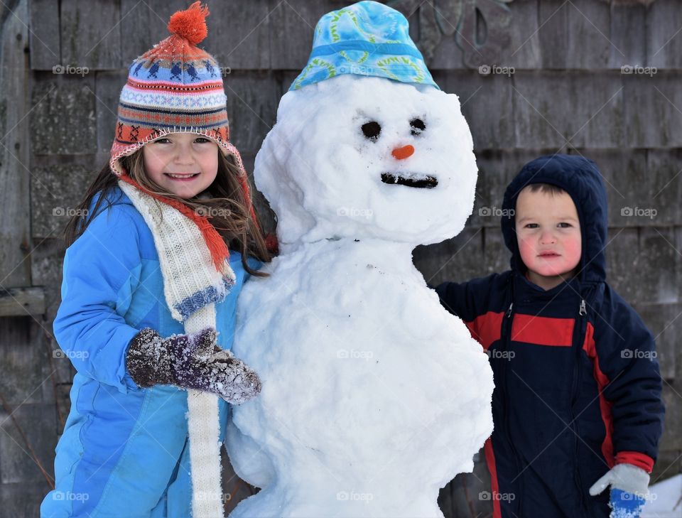 snowman building