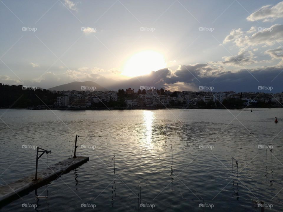 a sunny and cloudy seaview for the viewers