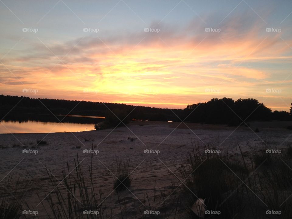 Sunset, Dawn, Water, No Person, Landscape