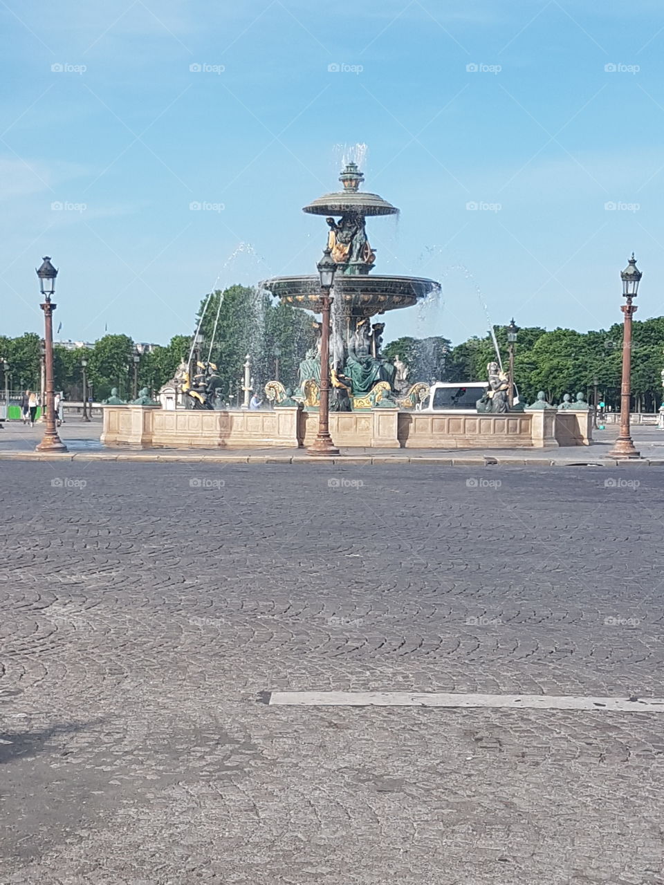 beautiful fountain in paris
