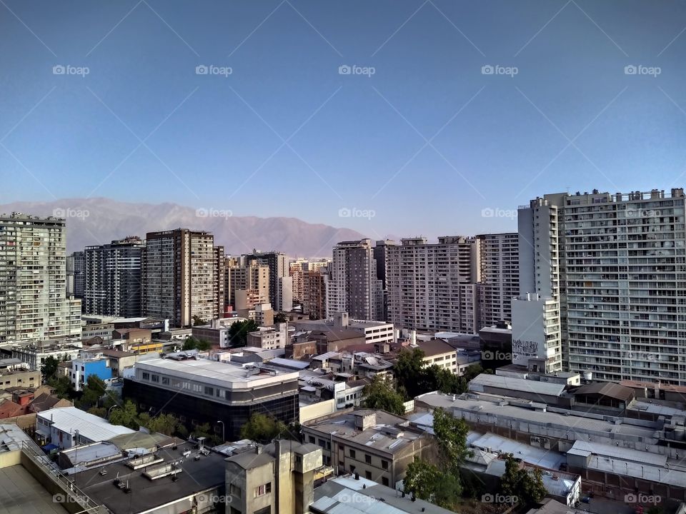 vista panorámica de Santiago sector Norte