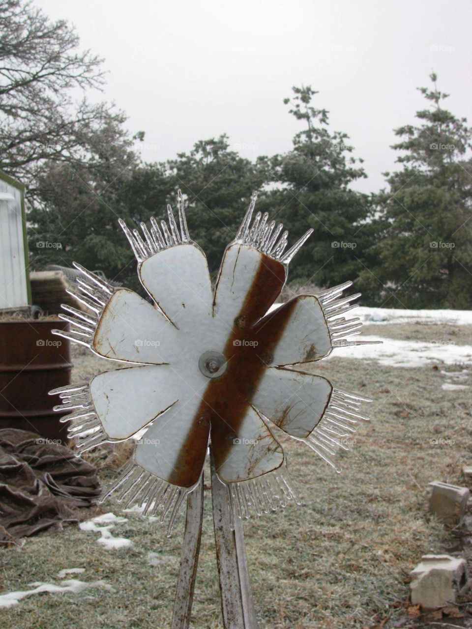 ice formation on Windmill