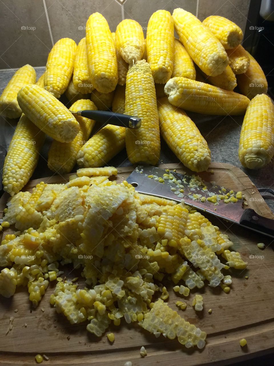 Sweetcorn for the  Freezer