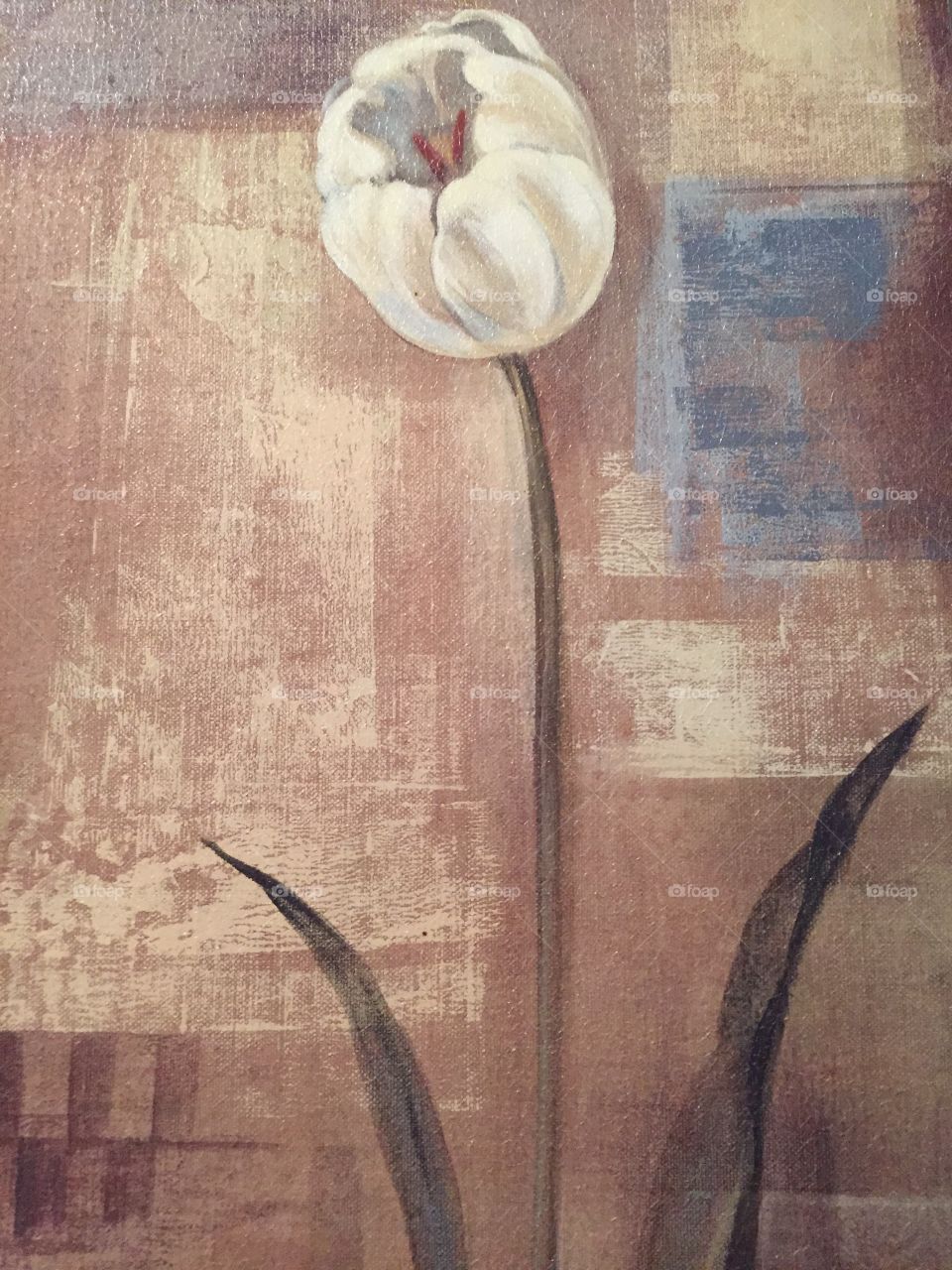 Flower. A canvas flower painting.