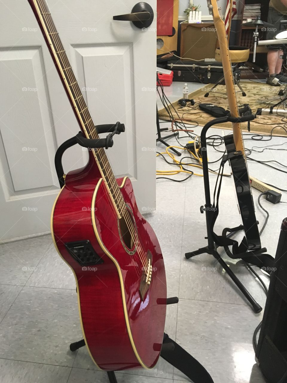The band is setting up for the senior dance! Yes these old folks know how to move.