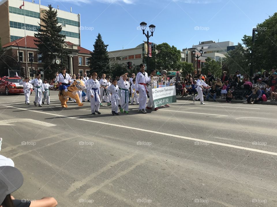 Taekwon-Do in the parade.