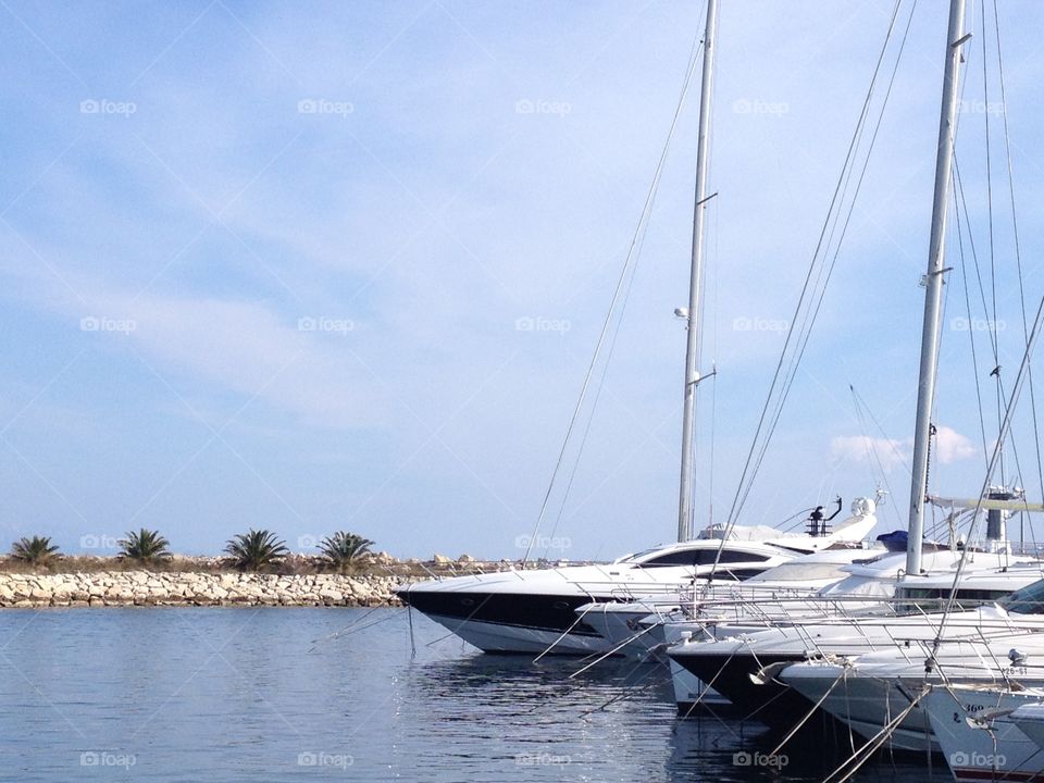 Calm Sea and Lazy Boats