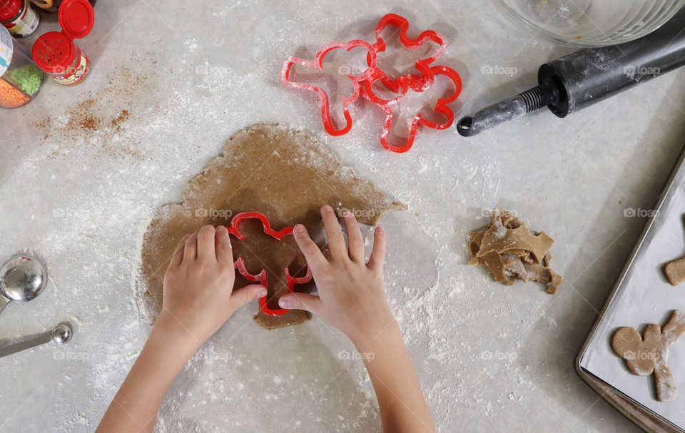 Baking gingerbread cookies