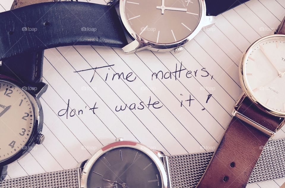 Time matters...