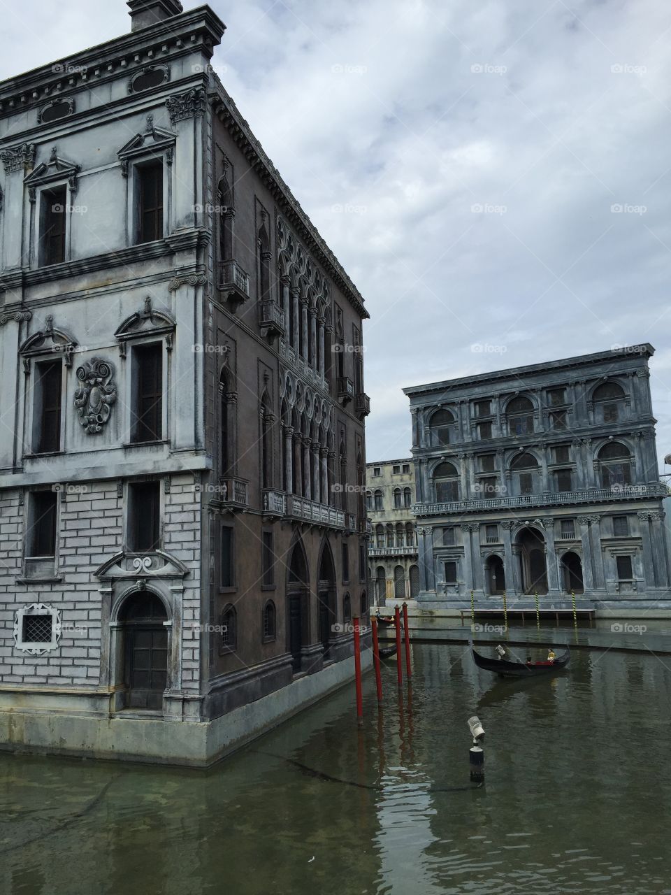Detail of Venice buildings at Italia in miniatura park