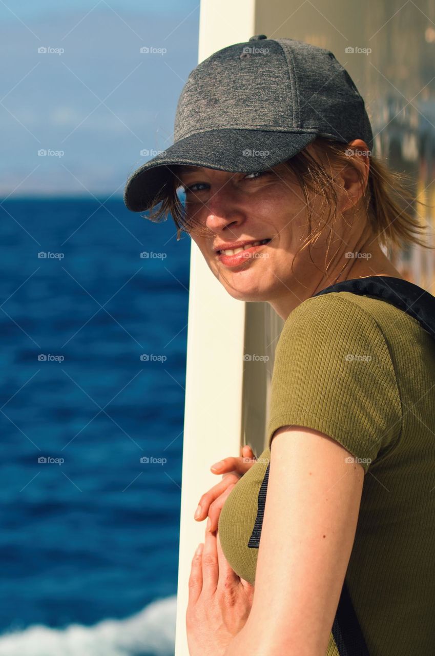 Summer vacation portrait of beautiful girl