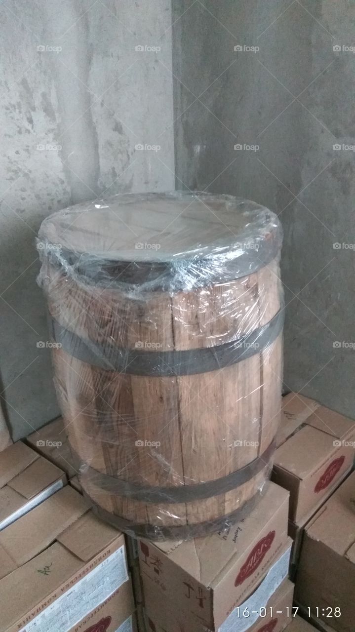 barrel of wood