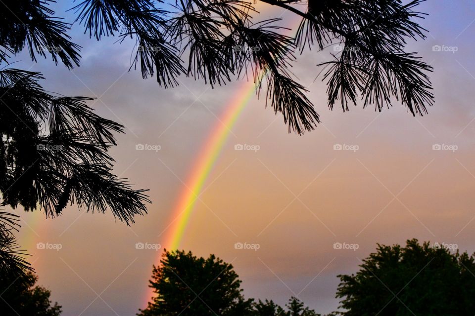 Rainbow after the rain in Indiana 