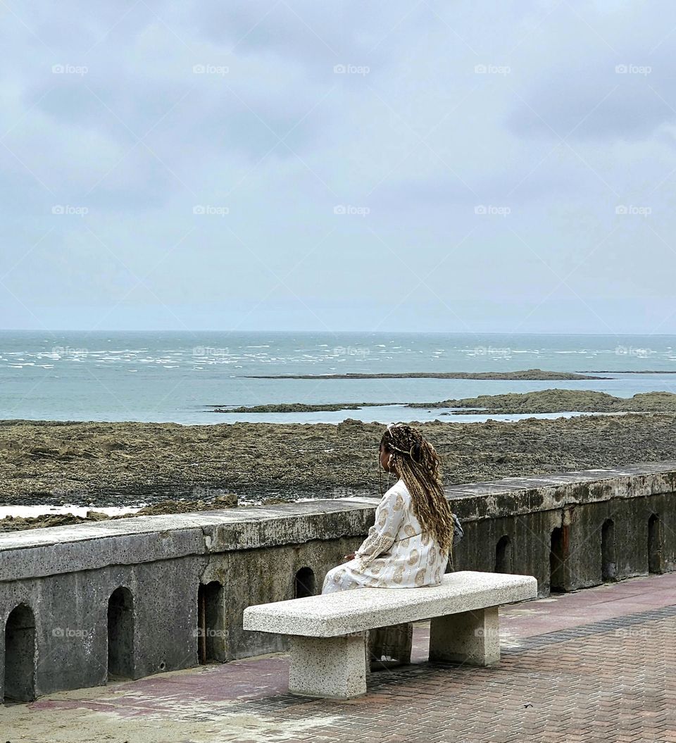 méditation on the seaside