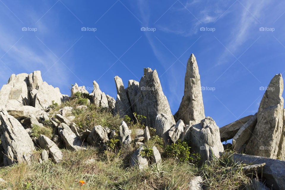 Landscape of stones in Lagoinha do leste in Florianopolis Santa Catarina Brasil.