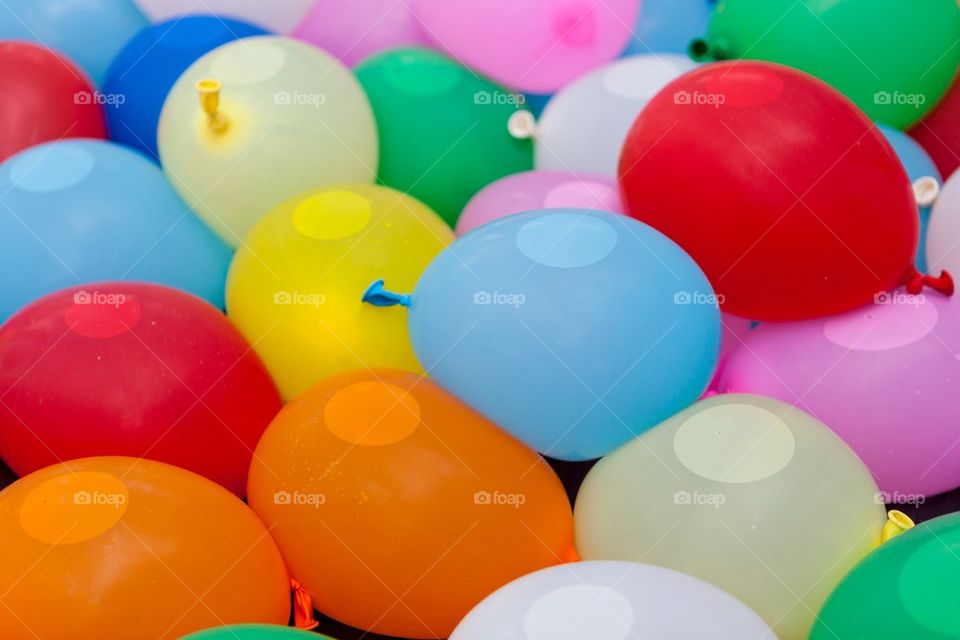 Colorful water balloons