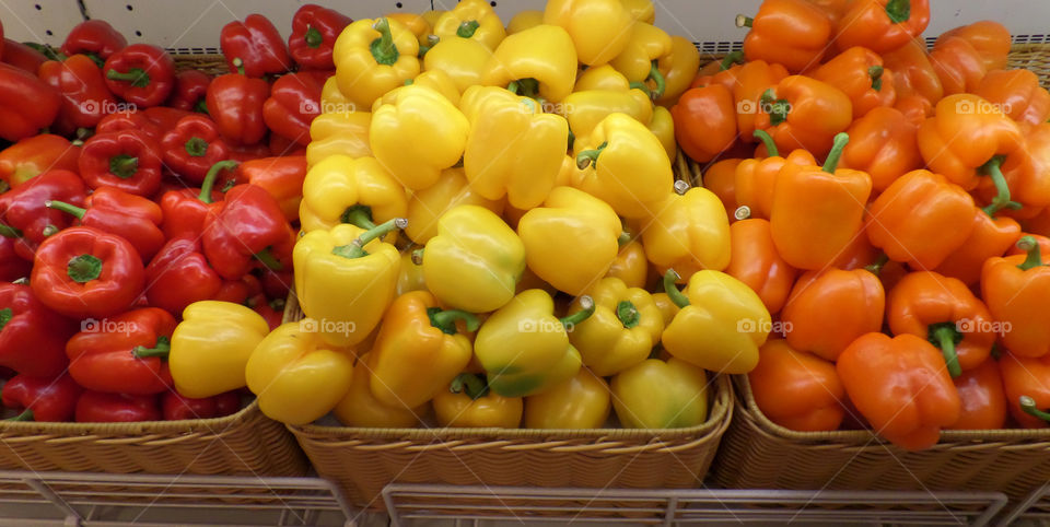 Red, Yellow and Orange Bell Pepper
