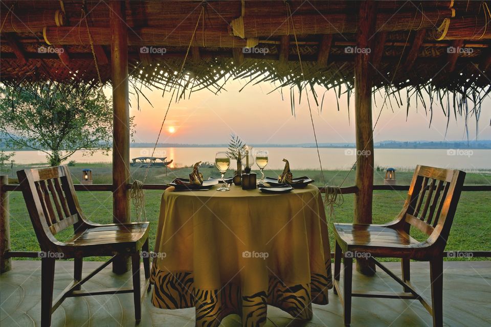 Summer Evening Time Enjoy of Drinking