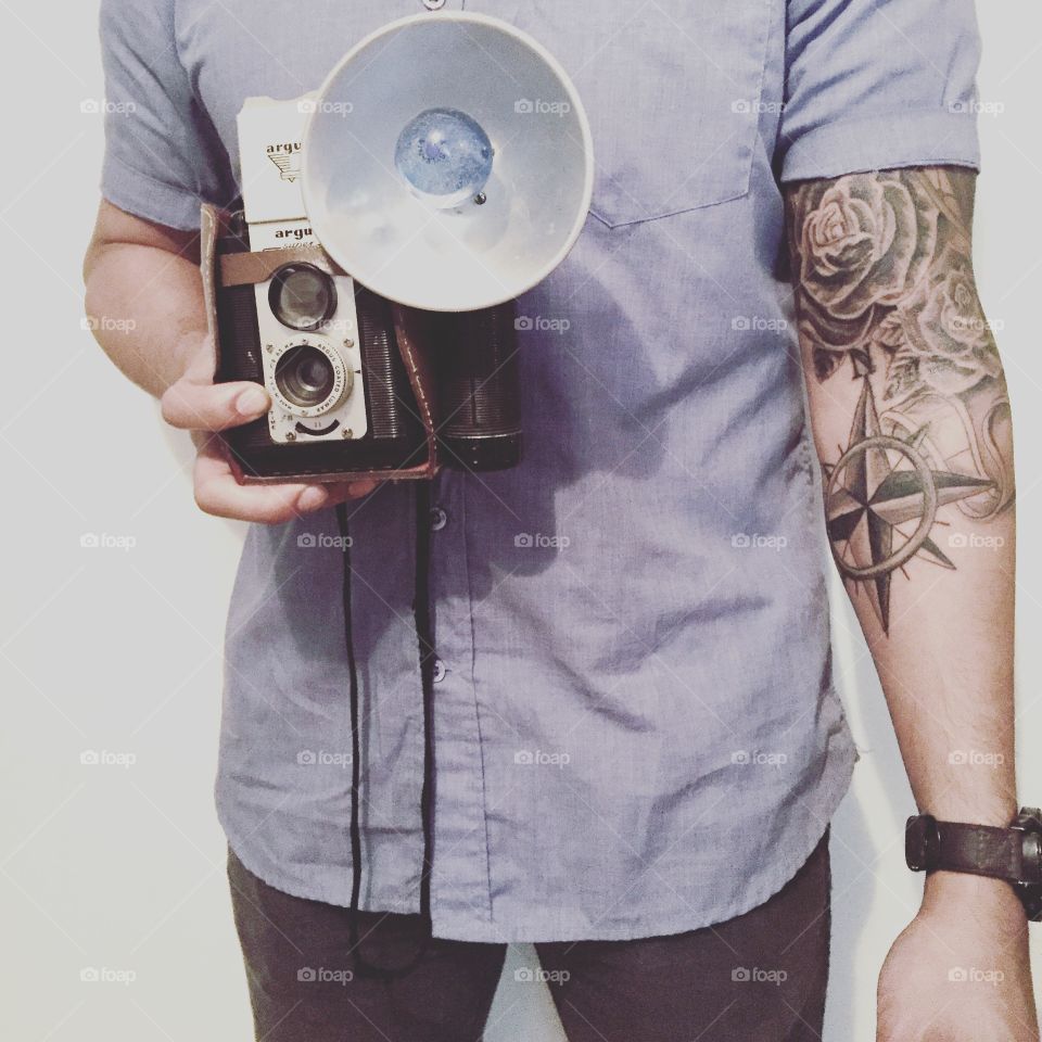 My husband's new ink