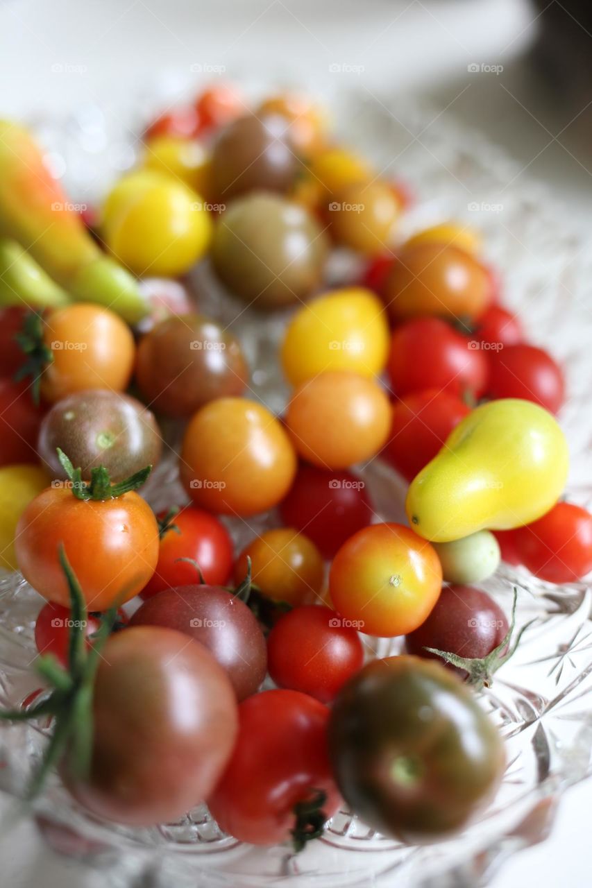 Collection of colorful tomatoes 