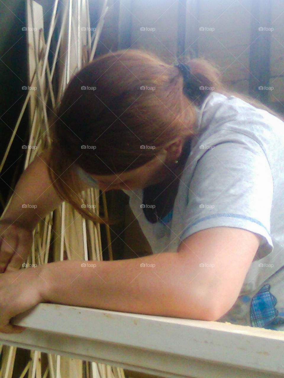 работа, дерево, руки, женщина.