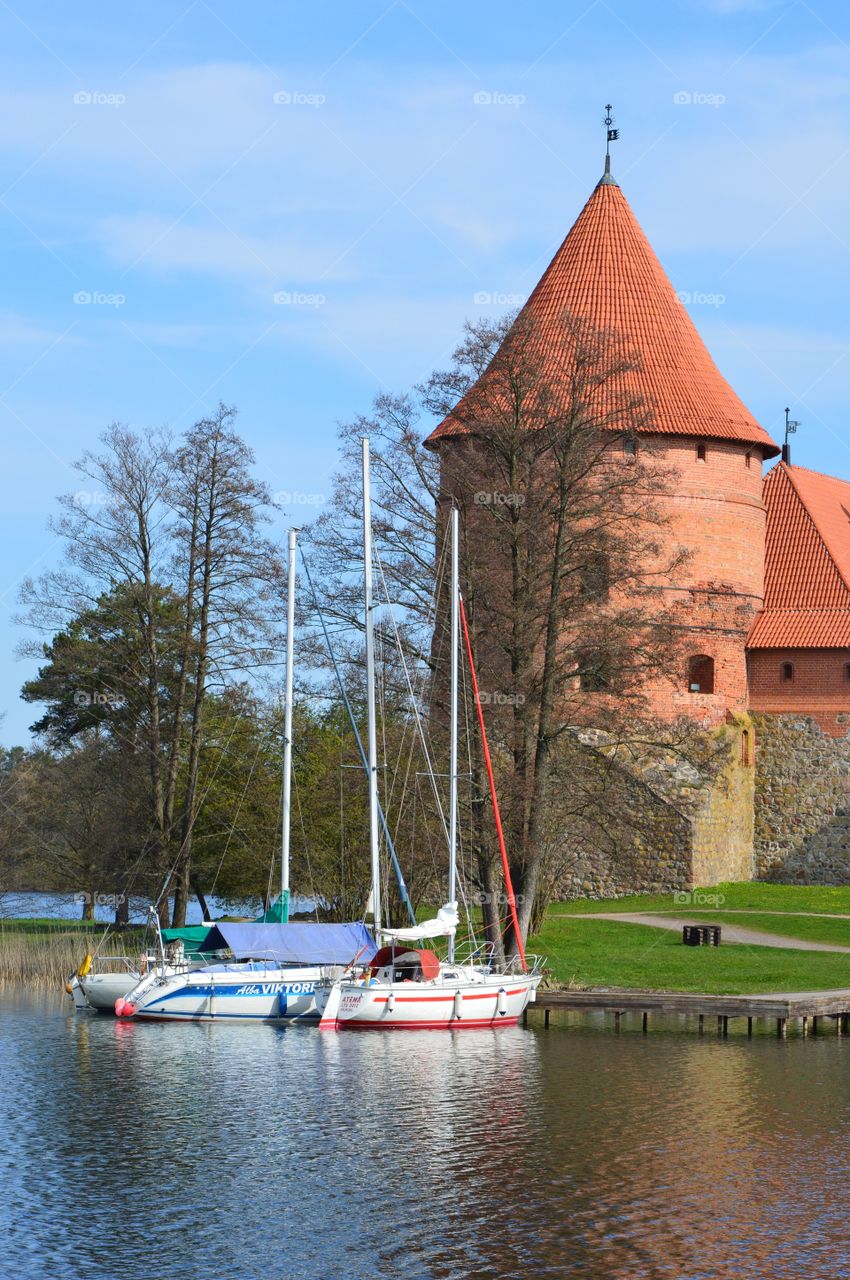 castle and yacht