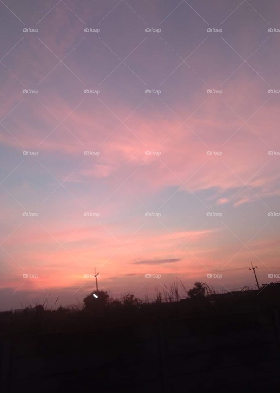 Pink Sky in the sunset,