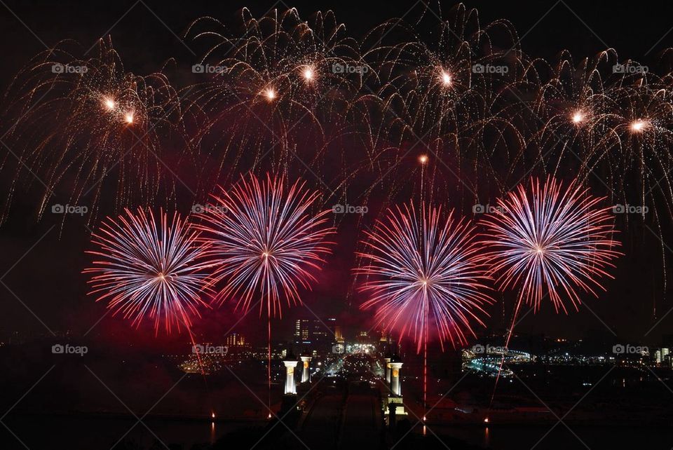 Fireworks display at Malaysia international fireworks competition 