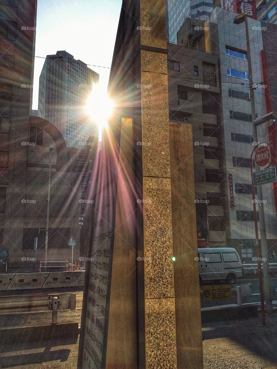 Sun light amounts tall buildings 