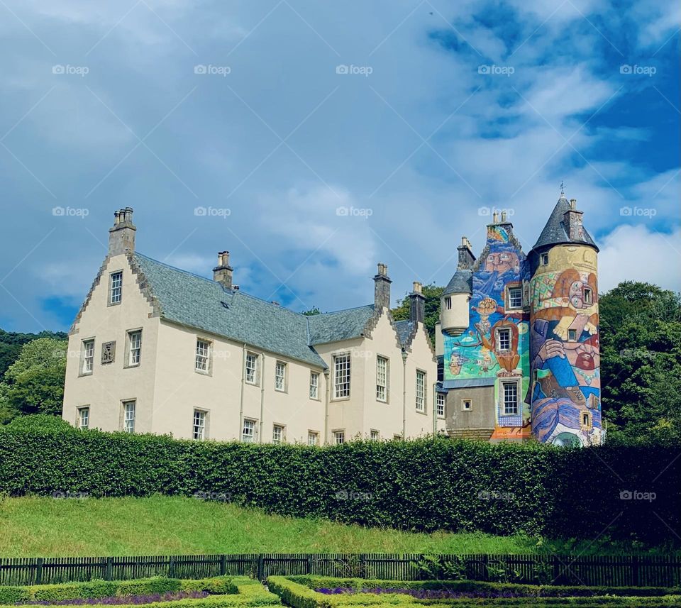 Castle in a Scottish town