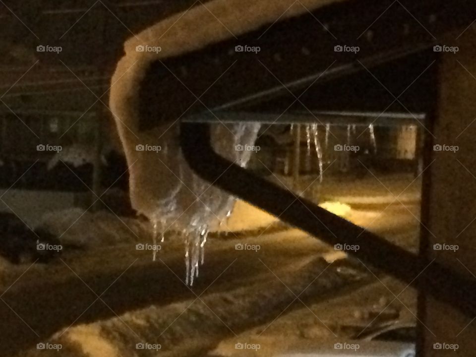 Roof top icicle! 