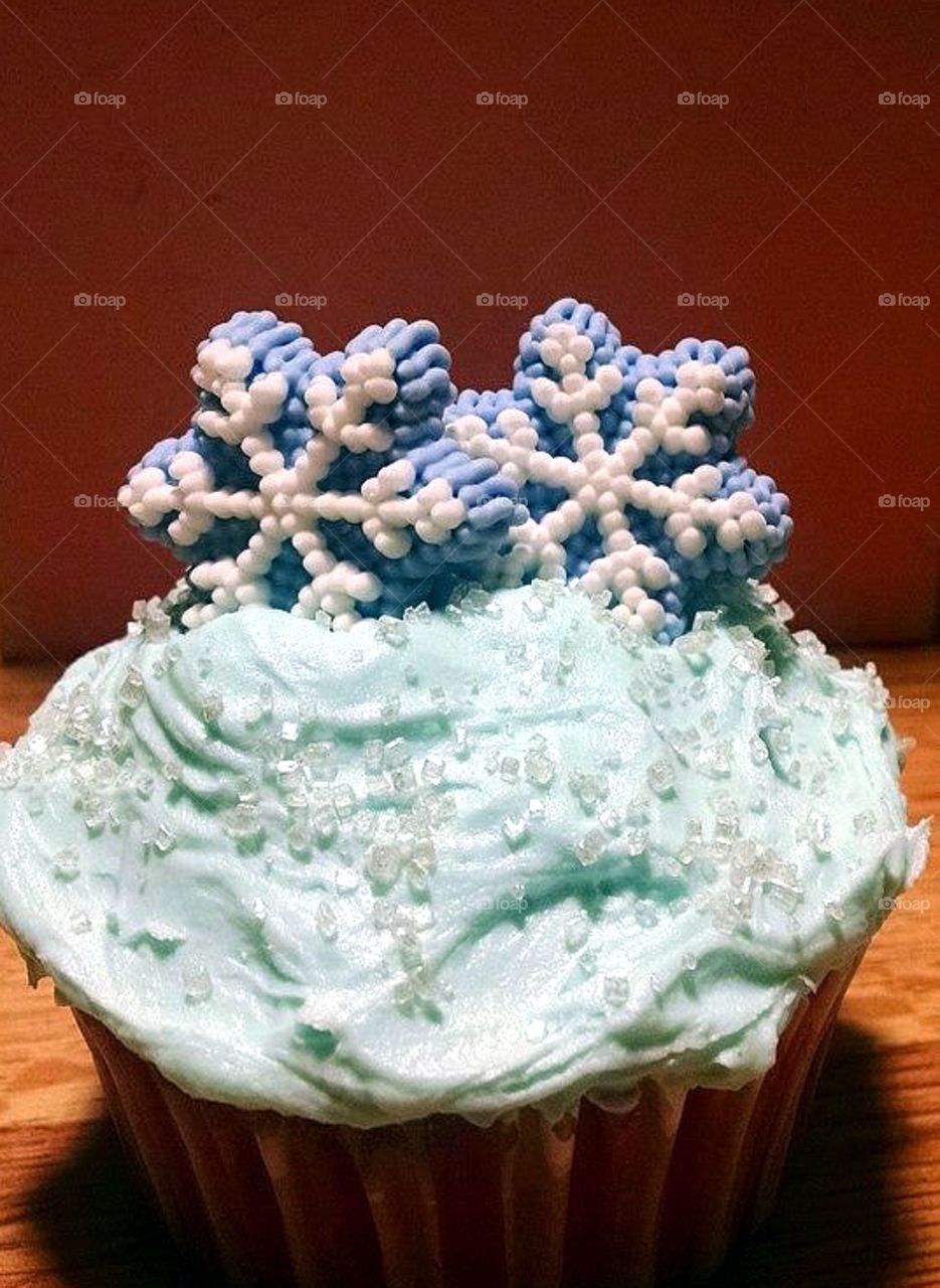 Snowflake cupcake 