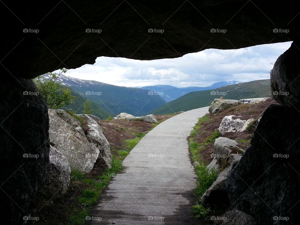 View of cave in Norway