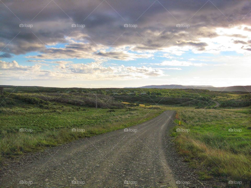 The road at the end of the day.   Heading to our cabin in the wilderness we reflect on the beautiful day given us ,and feel grateful.