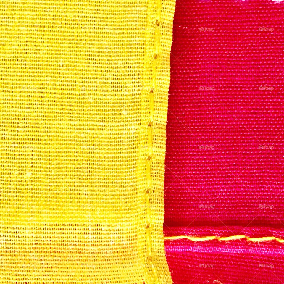 Yellow and pink fabric