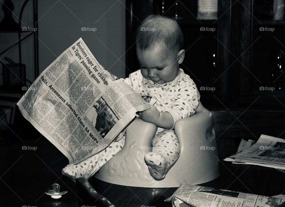 Reading the morning paper 
